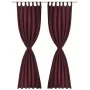 2 micro-satin curtains with burgundy loops, 140 x 225 cm by vidaXL, Curtains and curtains - Ref: Foro24-130363, Price: 35,24 ...