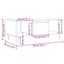 Plywood gray concrete coffee table 90x50x36.5 cm by vidaXL, Coffee table - Ref: Foro24-830592, Price: 61,83 €, Discount: %