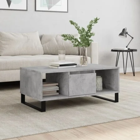 Plywood gray concrete coffee table 90x50x36.5 cm by vidaXL, Coffee table - Ref: Foro24-830600, Price: 61,13 €, Discount: %