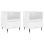 Nachttische 2 Stk. Holzwerkstoff weiß glänzend 40x35x50 cm von vidaXL, Nachttische - Ref: Foro24-830609, Preis: 78,35 €, Raba...