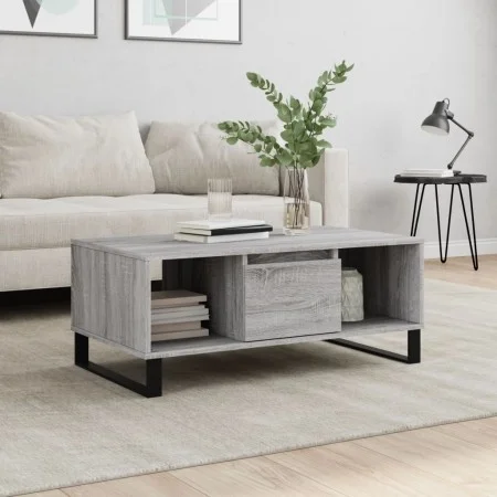 Mesa de centro madera contrachapada gris Sonoma 90x50x36,5 cm de vidaXL, Mesas de centro - Ref: Foro24-830602, Precio: 61,47 ...