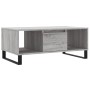 Mesa de centro madera contrachapada gris Sonoma 90x50x36,5 cm