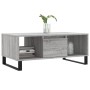 Mesa de centro madera contrachapada gris Sonoma 90x50x36,5 cm