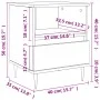 Sonoma Nachttisch aus grauem Holzwerkstoff 40x35x50 cm von vidaXL, Nachttische - Ref: Foro24-830616, Preis: 41,67 €, Rabatt: %