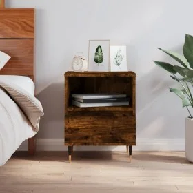 Engineered wood smoked oak bedside table 40x35x50 cm by vidaXL, Nightstands - Ref: Foro24-830614, Price: 40,51 €, Discount: %