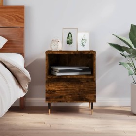 Nachttisch aus geräucherter Eiche aus Holzwerkstoff 40x35x50 cm von vidaXL, Nachttische - Ref: Foro24-830614, Preis: 41,03 €,...