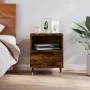 Engineered wood smoked oak bedside table 40x35x50 cm by vidaXL, Nightstands - Ref: Foro24-830614, Price: 40,51 €, Discount: %