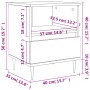 Nachttisch aus geräucherter Eiche aus Holzwerkstoff 40x35x50 cm von vidaXL, Nachttische - Ref: Foro24-830614, Preis: 41,03 €,...