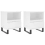 Bedside tables 2 units engineered wood white 40x35x50 cm by vidaXL, Nightstands - Ref: Foro24-830637, Price: 86,29 €, Discoun...