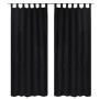 2 black micro-satin curtains with loops, 140 x 245 cm by vidaXL, Curtains and curtains - Ref: Foro24-130355, Price: 37,03 €, ...