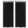 2 black micro-satin curtains with loops, 140 x 245 cm by vidaXL, Curtains and curtains - Ref: Foro24-130355, Price: 35,88 €, ...