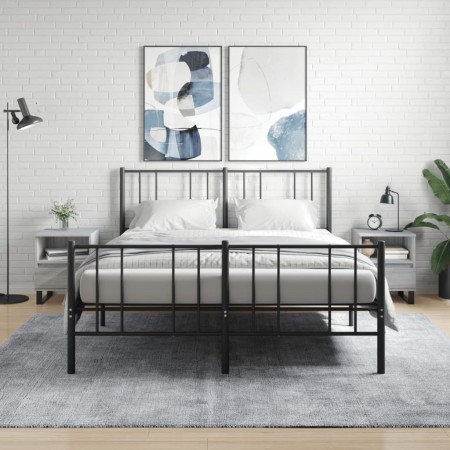Nachttisch 2 Stk. Holzwerkstoff Sonoma grau 40x35x50 cm von vidaXL, Nachttische - Ref: Foro24-830649, Preis: 83,62 €, Rabatt: %
