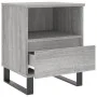 Bedside table 2 units engineered wood gray Sonoma 40x35x50 cm by vidaXL, Nightstands - Ref: Foro24-830649, Price: 82,58 €, Di...