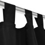 2 black micro-satin curtains with loops, 140 x 245 cm by vidaXL, Curtains and curtains - Ref: Foro24-130355, Price: 37,03 €, ...