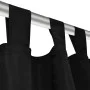 2 black micro-satin curtains with loops, 140 x 245 cm by vidaXL, Curtains and curtains - Ref: Foro24-130355, Price: 35,88 €, ...