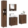 Juego de muebles de baño Montaje en la pared 4 pcs Roble Marrón en Tocadores de baño | Comprar online en Foro24