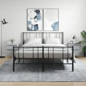 Bedside tables 2 units engineered wood gray concrete 40x35x50 cm by vidaXL, Nightstands - Ref: Foro24-830677, Price: 70,03 €,...