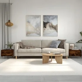 Couchtische 2 Stk. Holzwerkstoff Räuchereiche 50x46x35 cm von vidaXL, Couchtisch - Ref: Foro24-830855, Preis: 54,95 €, Rabatt: %