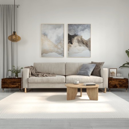 Couchtische 2 Stk. Holzwerkstoff Räuchereiche 50x46x35 cm von vidaXL, Couchtisch - Ref: Foro24-830855, Preis: 55,43 €, Rabatt: %