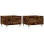 Center tables 2 units smoked oak engineered wood 50x46x35 cm by vidaXL, Coffee table - Ref: Foro24-830855, Price: 55,43 €, Di...