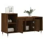 TV stand made of brown oak plywood, measuring 100x35x55 cm. by vidaXL, TV Furniture - Ref: Foro24-831315, Price: 59,93 €, Dis...