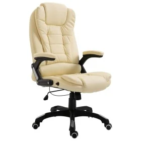 Silla de oficina de cuero sintético color crema by vidaXL, Office chairs - Ref: Foro24-20234, Price: 204,48 €, Discount: %