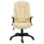 Silla de oficina de cuero sintético color crema by vidaXL, Office chairs - Ref: Foro24-20234, Price: 209,34 €, Discount: %