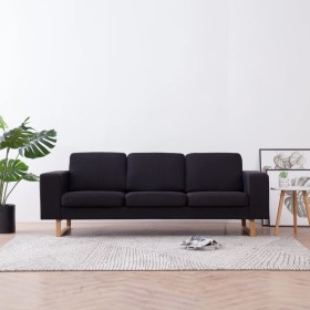 Black fabric 3-seater sofa by vidaXL, Sofas - Ref: Foro24-281390, Price: 450,76 €, Discount: %