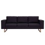 3-Sitzer-Sofa aus schwarzem Stoff von vidaXL, Sofas - Ref: Foro24-281390, Preis: 450,76 €, Rabatt: %