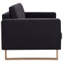 Black fabric 3-seater sofa by vidaXL, Sofas - Ref: Foro24-281390, Price: 450,76 €, Discount: %