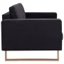 Black fabric 3-seater sofa by vidaXL, Sofas - Ref: Foro24-281390, Price: 443,69 €, Discount: %
