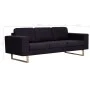 Black fabric 3-seater sofa by vidaXL, Sofas - Ref: Foro24-281390, Price: 443,69 €, Discount: %