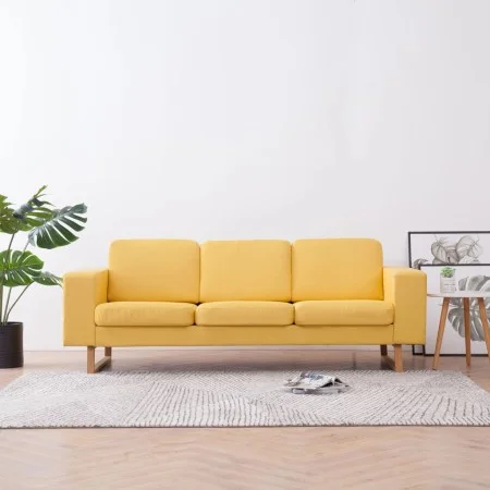 3-Sitzer-Stoffsofa in Gelb von vidaXL, Sofas - Ref: Foro24-281392, Preis: 428,45 €, Rabatt: %