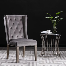 Gray velvet dining chair by vidaXL, dining chairs - Ref: Foro24-287951, Price: 211,39 €, Discount: %