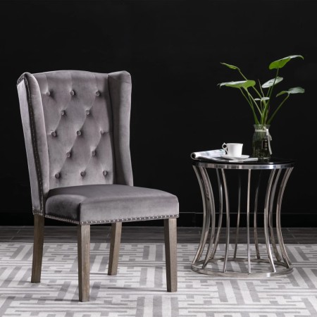 Silla de comedor de terciopelo gris de vidaXL, Sillas de comedor - Ref: Foro24-287951, Precio: 209,81 €, Descuento: %