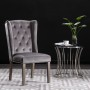 Silla de comedor de terciopelo gris de vidaXL, Sillas de comedor - Ref: Foro24-287951, Precio: 209,81 €, Descuento: %