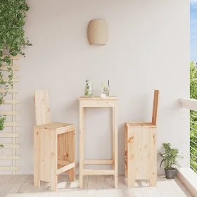 High kitchen stools 2 units solid pine wood 40x42x120 cm by vidaXL, Garden chairs - Ref: Foro24-825352, Price: 118,98 €, Disc...