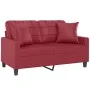 2-seater sofa with red wine synthetic leather cushions, 120 cm. by vidaXL, Sofas - Ref: Foro24-3200801, Price: 212,78 €, Disc...