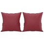 Sofá de 2 plazas con cojines cuero sintético rojo tinto 120 cm de vidaXL, Sofás - Ref: Foro24-3200801, Precio: 216,03 €, Desc...