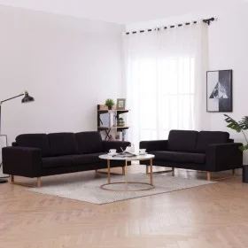 Zweiteiliges schwarzes Stoffsofa-Set von vidaXL, Sofas - Ref: Foro24-276863, Preis: 837,54 €, Rabatt: %