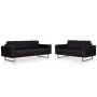 Juego de sofás 2 piezas de tela negro by vidaXL, Sofas - Ref: Foro24-276863, Price: 837,54 €, Discount: %