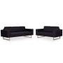 Juego de sofás 2 piezas de tela negro by vidaXL, Sofas - Ref: Foro24-276863, Price: 850,52 €, Discount: %