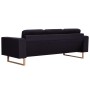 Juego de sofás 2 piezas de tela negro by vidaXL, Sofas - Ref: Foro24-276863, Price: 850,52 €, Discount: %