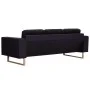 Zweiteiliges schwarzes Stoffsofa-Set von vidaXL, Sofas - Ref: Foro24-276863, Preis: 837,54 €, Rabatt: %