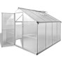Invernadero de aluminio reforzado con estructura base 6,05 m² de vidaXL, Invernaderos - Ref: Foro24-41318, Precio: 605,79 €, ...