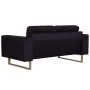Zweiteiliges schwarzes Stoffsofa-Set von vidaXL, Sofas - Ref: Foro24-276863, Preis: 837,54 €, Rabatt: %