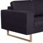 Juego de sofás 2 piezas de tela negro by vidaXL, Sofas - Ref: Foro24-276863, Price: 850,52 €, Discount: %