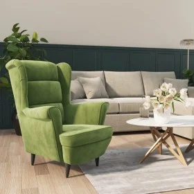 Sillón de terciopelo verde claro de vidaXL, Sillones - Ref: Foro24-324062, Precio: 212,03 €, Descuento: %
