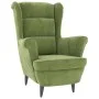 Sillón de terciopelo verde claro de vidaXL, Sillones - Ref: Foro24-324062, Precio: 212,03 €, Descuento: %