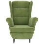 Sillón de terciopelo verde claro de vidaXL, Sillones - Ref: Foro24-324062, Precio: 212,03 €, Descuento: %